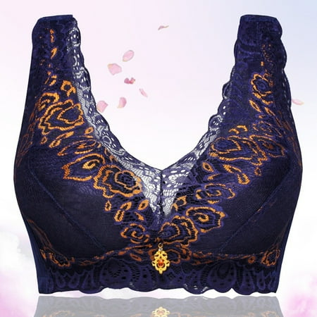 

IWRUHZY Women Bra No Rims Lace Beautiful Back Anti-burnout Breast-feeding Underwear