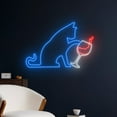 thumbnail image 2 of Handmadetneonsign Cat Tipping Wine Neon Sign, Cat Tipping Wine Wall Art Decor, Cat Pet Room Wall Decor, 2 of 4