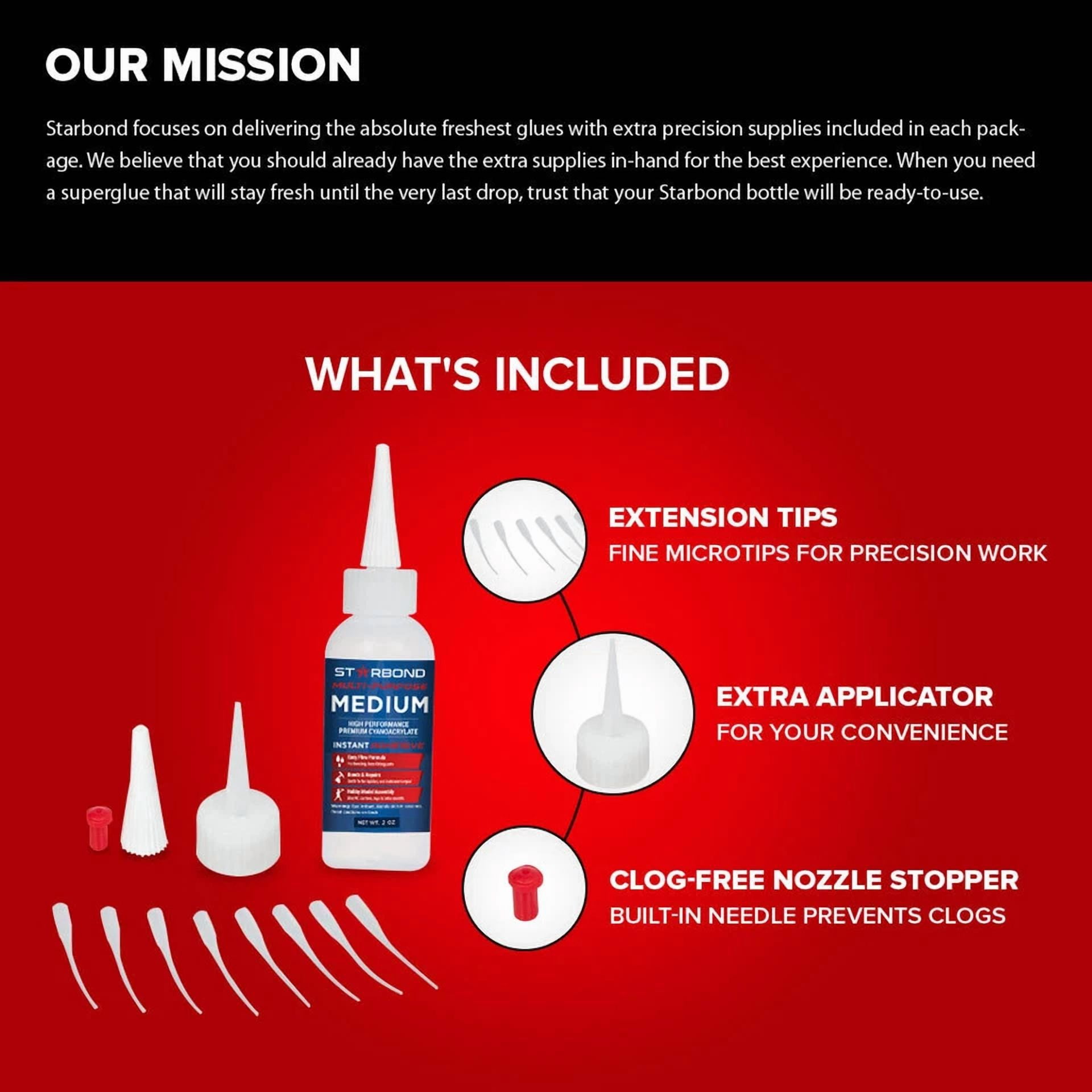 CIRCLE- Starbond Medium Ca Glue Cyanoacrylate Adhesive Super Glue Plus Extra Em-150 Pkm