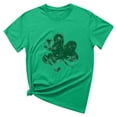thumbnail image 2 of T-shirts de la Saint-Patrick pour Femmes, Col Rond, Manches Courtes, Imprimé Arbre de Noël, 2 of 4