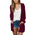 thumbnail image 6 of ZJXFGS Women's Lightweight Cardigan Sweater Women's Fall Fashion Cardigan Sweater Open Front Long Casual Outfits with Pockets Red L, 6 of 8