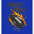 thumbnail image 2 of "Perfect Spirals" Flaming Football Youth Royal Blue Long Sleeve Hoodie-XL, 2 of 3