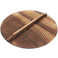thumbnail image 2 of Guyelim wok lid 14 inch Wooden Wok Lid Kitchen Thick Wood Pot Cover with Ergonomic Handle Vintage Pot Cover, 2 of 10