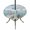 White Blue, variant on Round Outdoor Tablecloth with Umbrella Hole and Zipper, Blue Coastal Tablecloth with Elastic Waterproof, Summer Beach Starfish Shell Coral Nautical Patio Table Covers for 31" - 35" Pool Tables