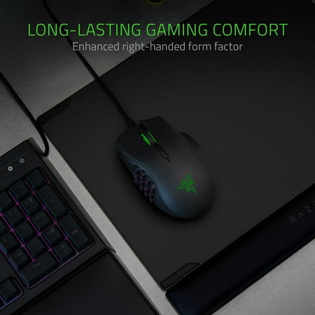 Razer - Naga Trinity Wired Optical Gaming Mouse with Interchangeable Side Plates in 2, 6, 12 Button Configurations - Black