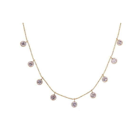 Station Necklace in 14k Yellow Gold