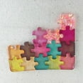 thumbnail image 4 of 4Pcs/Set Silicone Puzzle Pendant Mold DIY Uv Resin Keyring Mould Jewelry Tool, 4 of 6