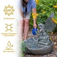 thumbnail image 5 of Sunnydaze Fairy Shell Bronze Fiberglass Outdoor Water Fountain, 5 of 17