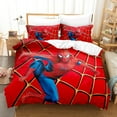 thumbnail image 4 of Spider-Man Bedding Set, 2-Piece/3-Piece Anime Ultra Soft Breathable 3D Printed Microfiber Comforter Cover, Cartoon Quilt Cover, Teen Comforter Cover with Pillowcases, 4 of 19