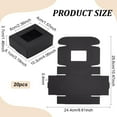 thumbnail image 2 of 20 Packs Kraft Paper Box 4x3.2x1.5 Inch Black Candy Gift Boxes Rectangle Treat Boxes with Clear Window, 2 of 6