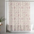 thumbnail image 5 of Pink Easter Small Stall Shower Curtain, Waterproof Shower Curtains for Bathroom, Spring Farmhouse Vintage Bunny Eggs Beige Washable Fabric Bath Curtain for Bathtub Decoration with Hooks 36x72 Inches, 5 of 9