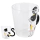 thumbnail image 1 of Taza De Gato, Regalos Altos, Botella Transparente De Vidrio Resistente Al Calor Para Taza Con Forma De Gato, Borosilicato Con Taza De Café, Vasos De Agua Con Tallo, 1 of 7