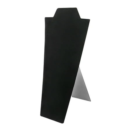 - 4-1/4''W x 8-1/2''H Black Velvet Padded Easel Necklace Display Stand Jewelry Show Case