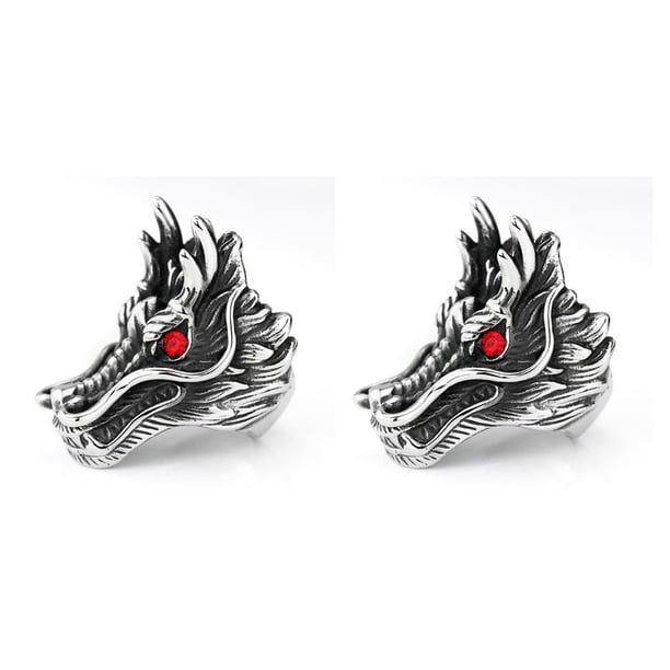 Guardurnaity Anillos de personalidad Accesorios de estilo dragón Anillo de animal retro Aleación estereoscópica Suministro de joyería Fiesta de verano Type1 NO1 Guardurnaity CBP283279