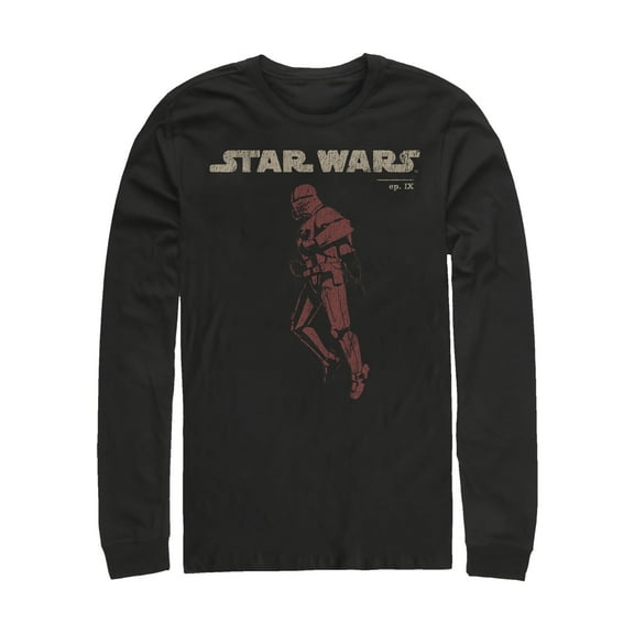 Men's Star Wars: The Rise of Skywalker Retro Sith Trooper Flight Long Sleeve Shirt Black Small