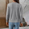 thumbnail image 4 of Bexdxz Women's Cardigan Sweater Lightweight Long Sleeve V Neck Knit Jacket for Spring Fall Layering Light Gray XL, 4 of 6