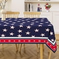 thumbnail image 2 of 4th of July Patriotic Rectangular Tablecloth 60x102 Inch Waterproof Memorial Day Independence Day Tablecloth American Flag Washable Table Cloth for Party Picnic Dinner Home Decor, 2 of 5