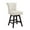 Antique White-Faux Leather, variant on Dycanpo 26'' Swivel Counter Height Bar Stools, Upholstered Barstool with Footrest for Kitchen,Blue-Faux Leather