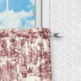 thumbnail image 5 of Ellis Curtain Victoria Park Toile Room Darkening Window Rod Pocket Pair Set With 2 Tiers - 2-Piece - 68x24", Red, 5 of 5
