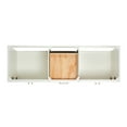 thumbnail image 5 of Ariel Hamlet 67 Inch Double Rectangle Sink Vanity With Carrara White Marble Countertop W/ 1.5 Edge In White, 5 of 11
