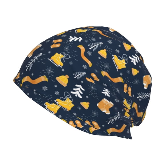 Logiee Scarf Ski Shoes sock Print Unisex Knit Beanie for Men Women Winter Hat,Beanies Skull Caps