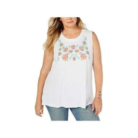 STYLE & COMPANY $44 Womens New White Printed Floral Halter Top PM Petites B+B