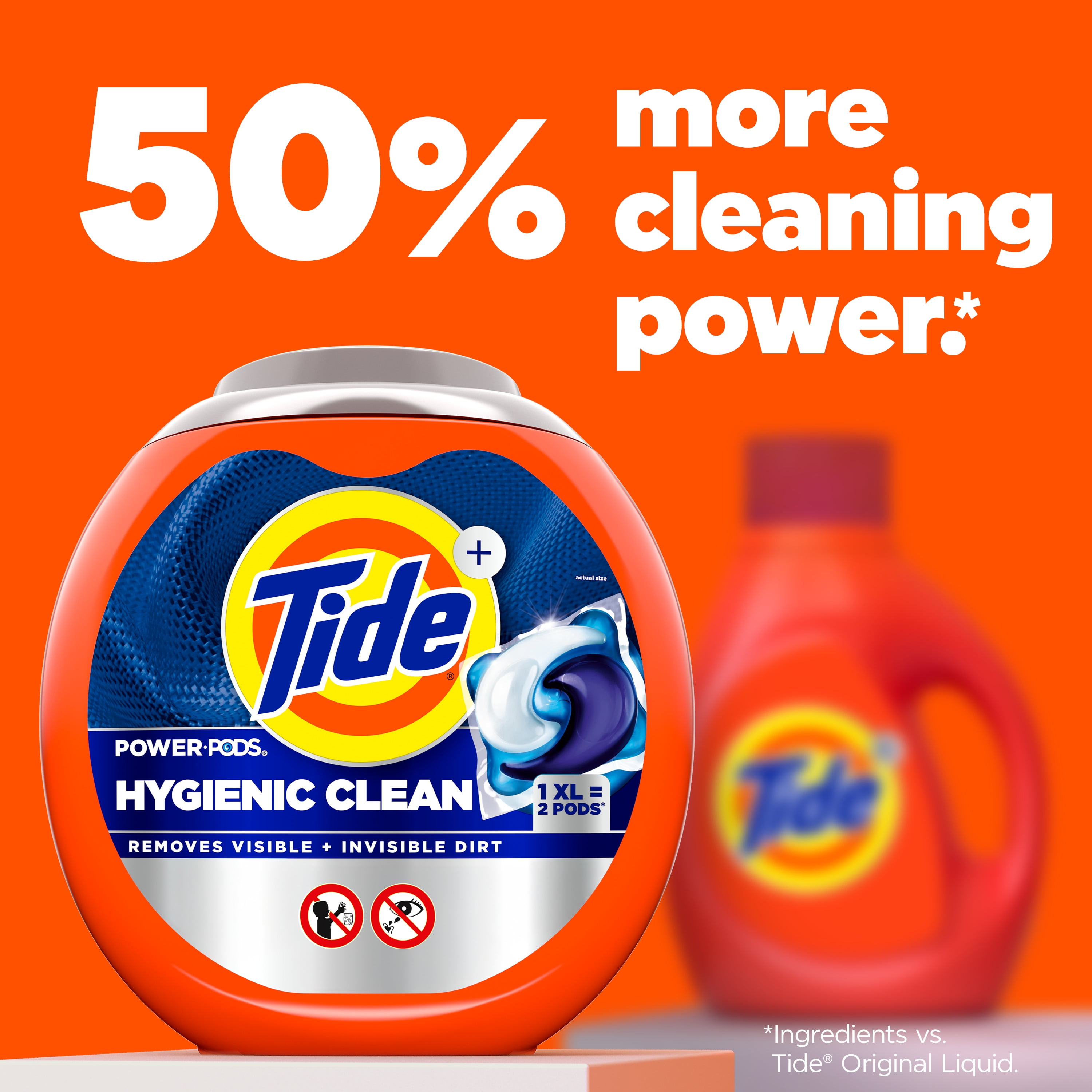 Tide Hygienic Clean Power PODS Laundry Detergent Pacs, Original Scent, 25 Count
