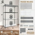 thumbnail image 2 of CAPHAUS NSF Commercial Grade Heavy Duty Wire Shelving w/ Wheels, Leveling Feet & Liners, Storage Metal Shelf, Garage Shelving Storage, Utility Wire Rack Storage Shelves, w/ Liner, 48 x 24 x 76 4-Tier, 2 of 8