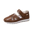 thumbnail image 2 of Women's Sandals Oofos Sandals Slides Woman Sandals Women's Fashion Casual Spring And Summer Comfortable Solid Color Baotou Hollow Breathable Thick-Soled Sandals Brown, 2 of 9