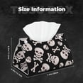 thumbnail image 5 of Cauagu black white Skull bone for Large Tissue Box Cover Rectangular–Plus Size Rectangle Tissue Box Holder Long Tissue Holder for Bathroom/Car/Office Decor 7.9X4.9X4.9'', 5 of 7
