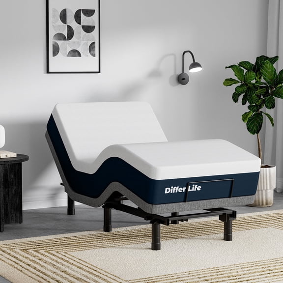 Twin XL Foldable Adjustable Bed Base with Wireless Remote, Zero Gravity & Under-Bed Light, Zero Clearance Design, No Tools Required