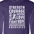 thumbnail image 4 of Inktastic Parkinson Disease Awareness Strength Courage and Support Long Sleeve T-Shirt, 4 of 5