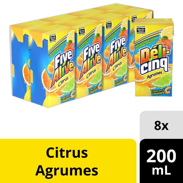 Deli-Cinq d'agrumes, 200 ml, paquet de 8
