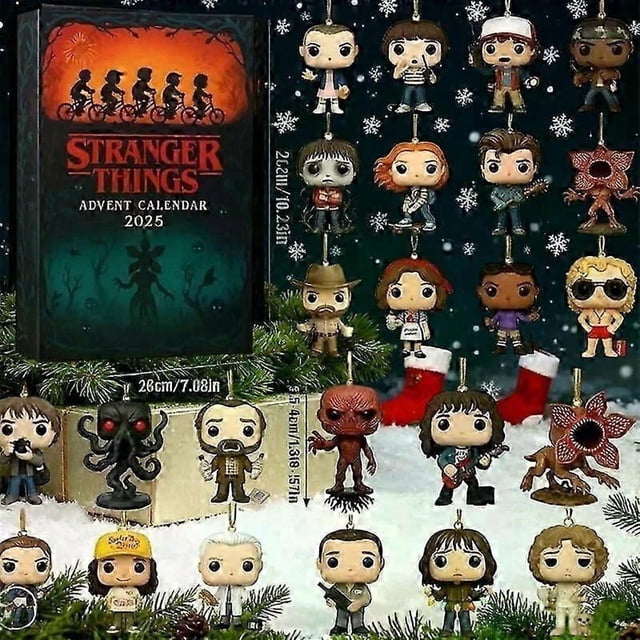 Stranger Things 2025 Advent Calendar Acrylic Ornaments Christmas Countdown Box