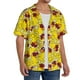 thumbnail image 2 of Fotbe Duck with Star Sunglasses Camisa Estampada de Manga Corta para Hombre, Casual de Verano, Estilo Playero, Sin Arrugas-Small, 2 of 5