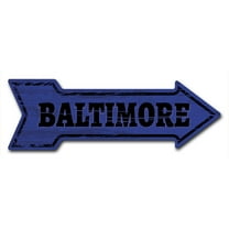 SignMission Decal Art Baltimore Decal Indoor/ Outdoor Decor 24" Direction Sticker Vinyl Wall Decals