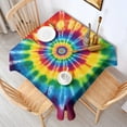 thumbnail image 2 of Colorful Tie Dye Mandala Pattern Square Tablecloth,Waterproof Square Table Cover,Wipeable Spillproof Washable Table Cover for Home Kitchen Party Decor 42"X42"(107x107cm), 2 of 6
