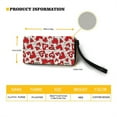 thumbnail image 5 of Renewold PU Leather Wallet for Women Fashion Coin Bag with Wrist Strap Cash Card Holder Coins Pouch for Adults Ladies, Valentines Day Heart Text, 5 of 7