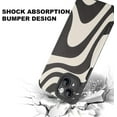 Compatible with iPhone 15 Plus Case, Cute Pattern Wave Black and White