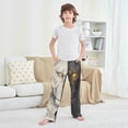 thumbnail image 6 of Wobogo Black and White Lion Long Pajama Pants Bottoms Soft Sleepwear with Pockets, 6 of 9