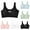 Black 1PCS & White 1PCS & Blue 1PCS & Pink 1PCS & Green 1PCS, variant on LUOGENLI 2 PCS Teen Girls' Sports Bra Racerback Straps & Soft Elastic Waistband for 10 to 16 Years Girls Bras No Underwire Plus Size L
