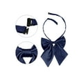 thumbnail image 3 of CORBATA UNIFORME AJUSTABLE DE LAZO PREATADO PARA MUJERES CHIC EN COLOR SÓLIDO AZUL PROFUNDO TALLA ÚNICA, 3 of 4