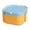 Orange, variant on Square Leak-Proof Lunch Box, Reusable, BPA-Free, with Sealing Lid, Portable Lunch Box (6.22x6.14x3.14")