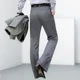thumbnail image 3 of Pantalones de traje de hombre de talla grande marrón Pantalones rectos de verano para hombre Elegante estilo coreano 2024 Ropa clásica Reseñas Muchas, 3 of 5