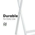 thumbnail image 4 of PJ Wood Solid Wood Folding TV Tray and Snack Tables, White, 2 Piece Set, 4 of 12