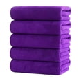 thumbnail image 1 of Homekingdee 5 Pcs Cotton Towels Set - Soft Comfortable Thickened Multi-Color Bath Towels for Face, Hands, Bathing, Home and Travel, Size 27.6x11.8 Inch, 1 of 6