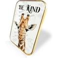 thumbnail image 2 of Funny Giraffe Framed Wooden Wall Art, Safari Animal Nursery Wall Decor, Crystal Porcelain Painting, Inspirational Quotes, Jungle Picture, Giraffe Gifts Black Framed Art 12x8 inches, 2 of 8
