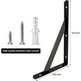 thumbnail image 2 of Colourtree 12 Piece Heavy Duty Floating Metal Wall L-Shaped Shelf Brackets, 2 of 7