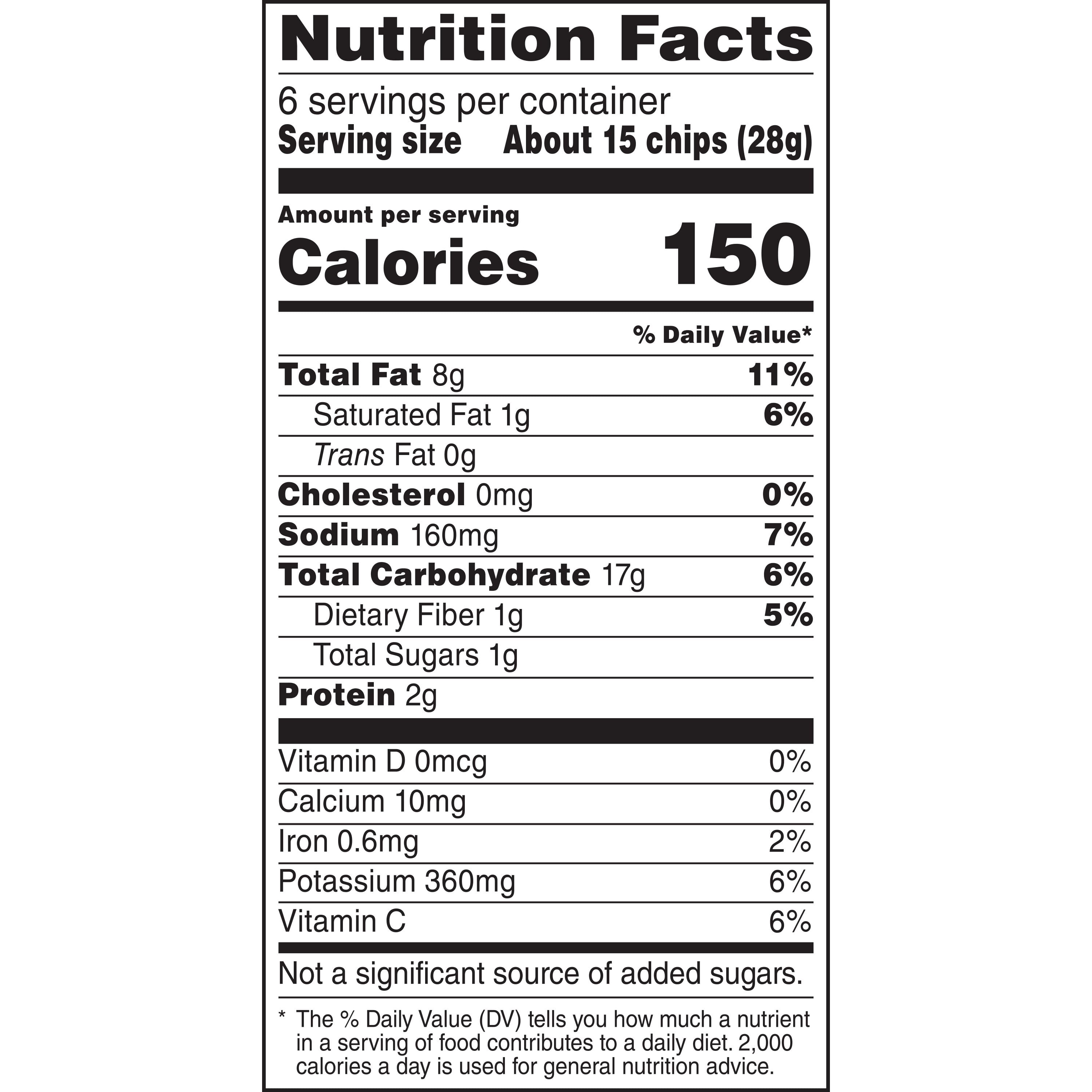 Miss Vickies Sea Salt & Vinegar Avocado Oil Kettle Cooked Potato Chips Bag, 6 oz Bag