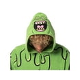 thumbnail image 7 of Ghostbusters Men's Slimer Character Hooded Fleece One Piece Union Suit Costume Pajama, 7 of 7